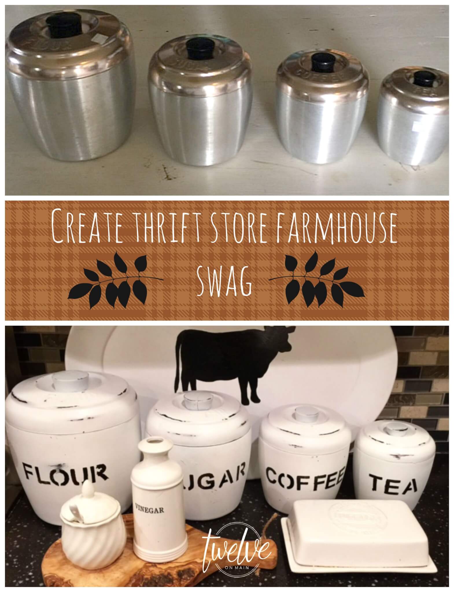 Thrift Store Farmhouse Swag