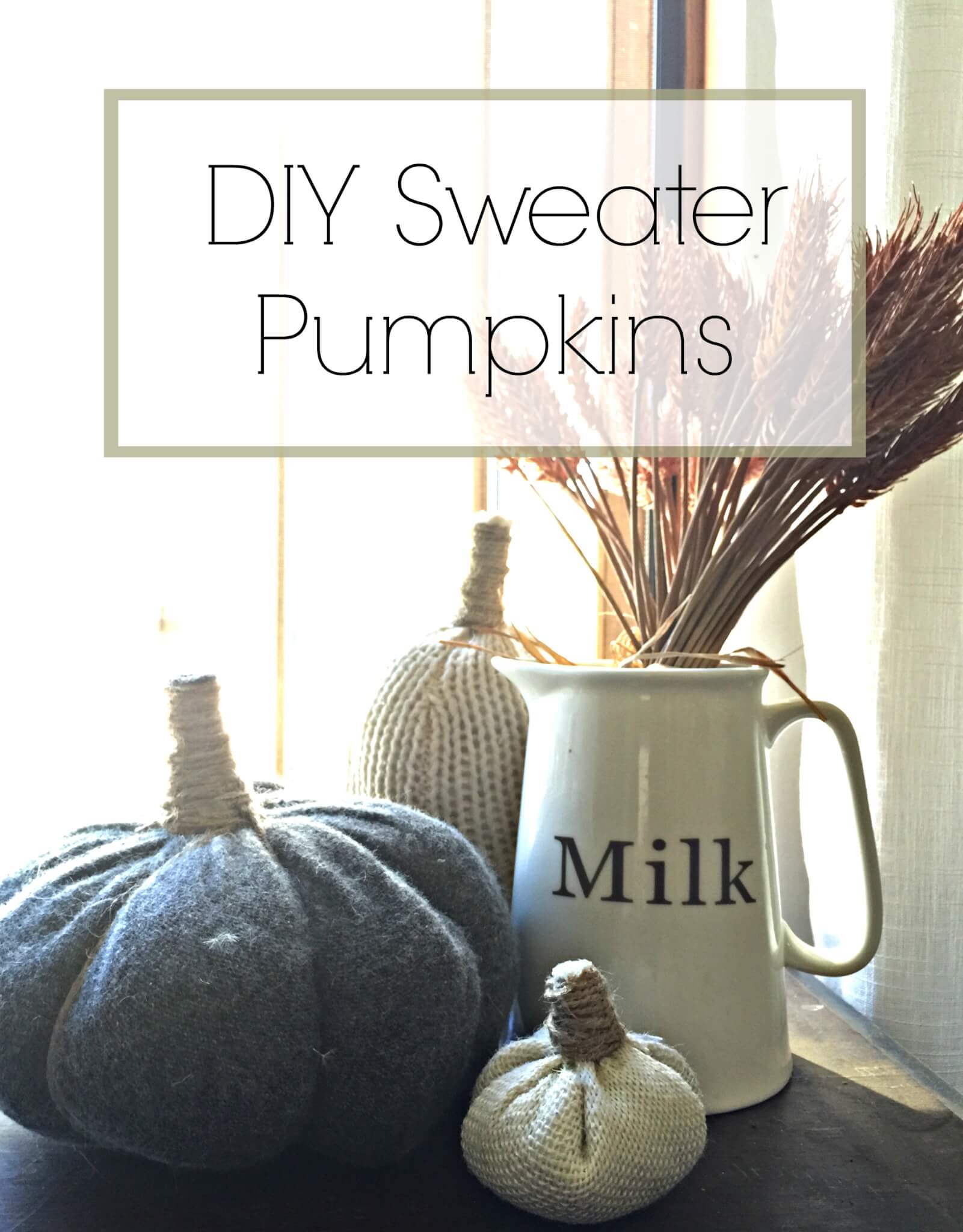 DIY Sweater Pumpkins