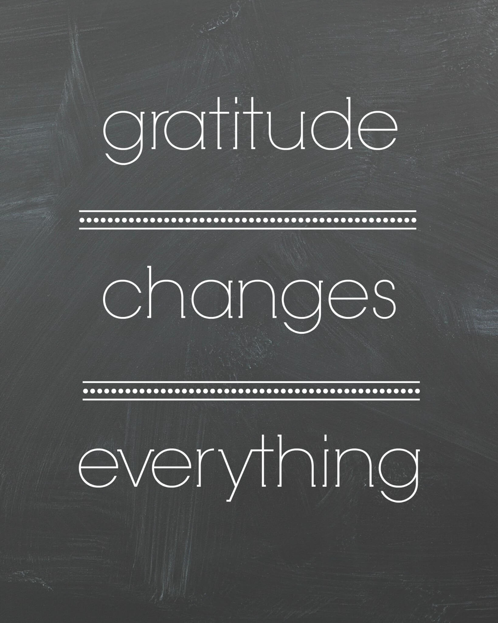 gratitude changes everything