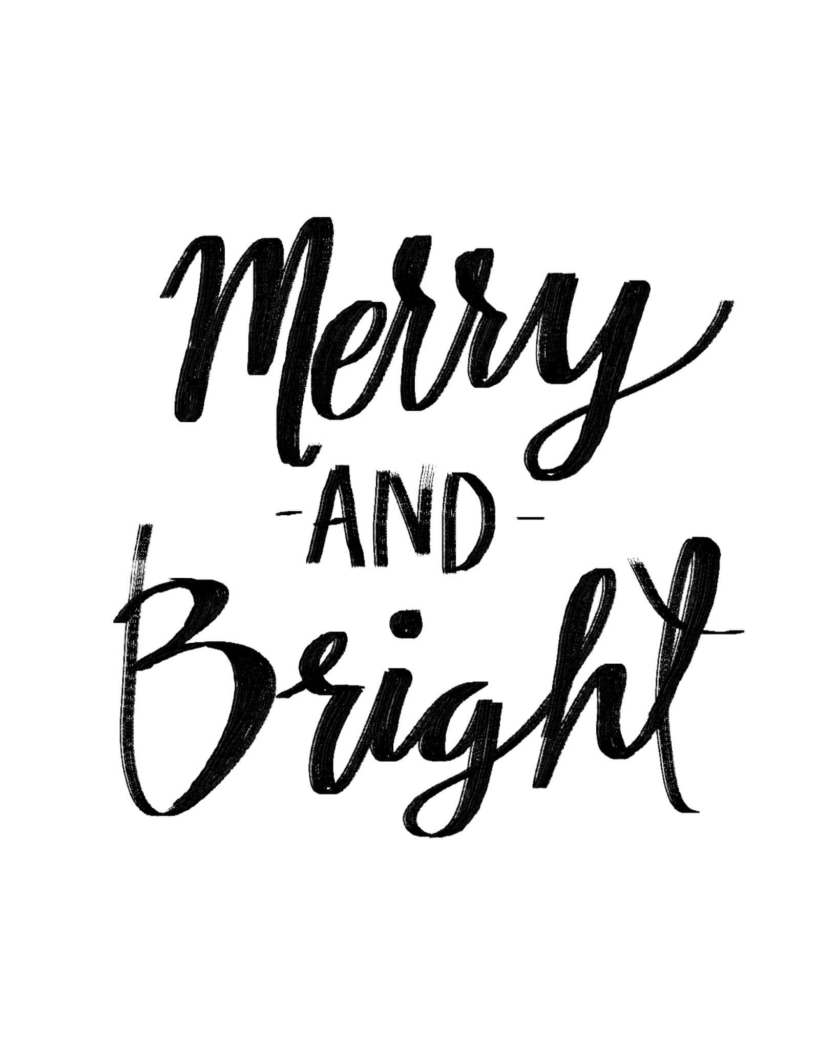 Merry and Bright Free Printable Twelve On Main