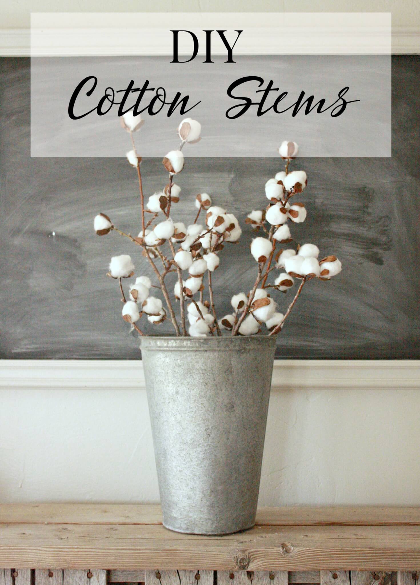 DIY Cotton Stems! Come see how easy it is to make some of your own! | Twelveonmain.com