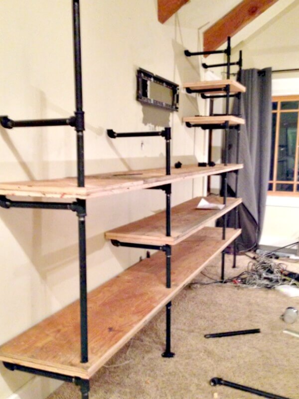 Diy Industrial Pipe Shelves Twelve On Main