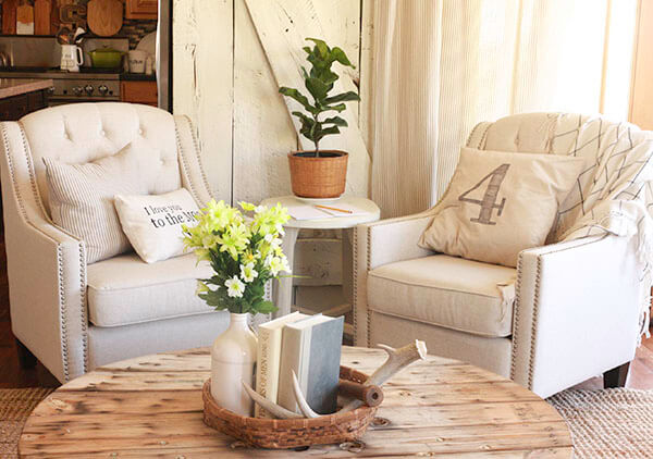 Try using occasional chairs in your home to create a cozy and inviting space. These chairs are from Lamps Plus! | Twelveonmain.com