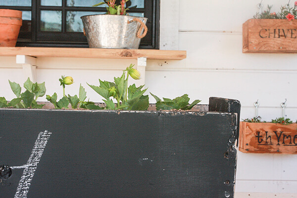 I love to take discarded items and make them my own. This chalkboard planter had a new life! | Twelveonmain.com