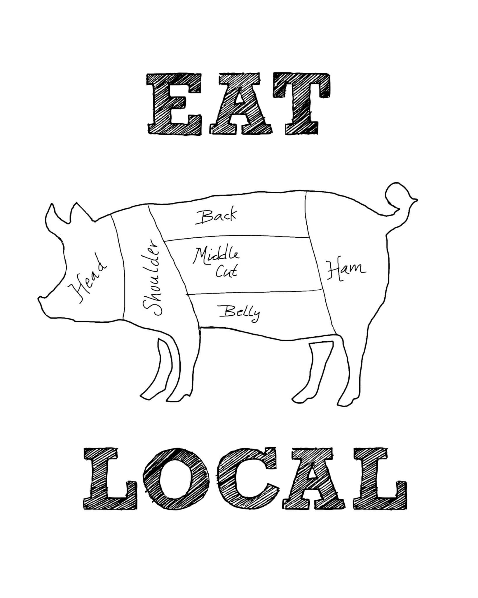 Are you looking for another awesome FREE farmhouse printable? This EAT LOCAL printable is perfect!