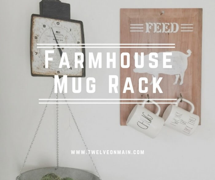 Farmhouse Style Mug Rack | Thrift Store Upcycle Challenge