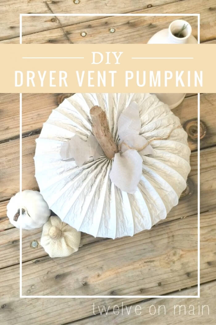Make an easy dryer vent hose pumpkin!