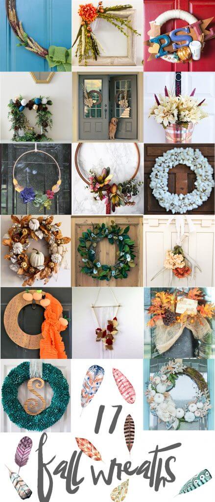 17 unique and nontraditional fall wreaths! Check it out!