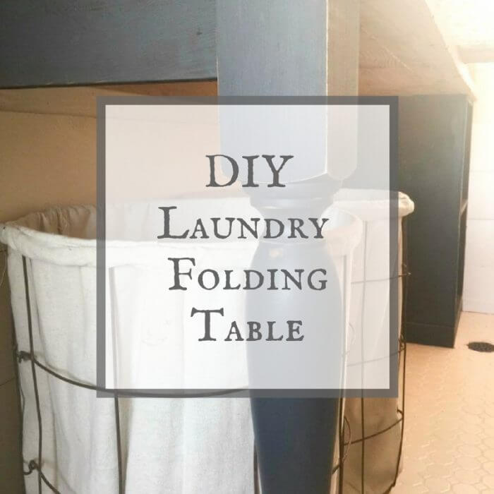 This DIY laundry table was the perfect addition to my farmhouse laundry room. See the full instructions!