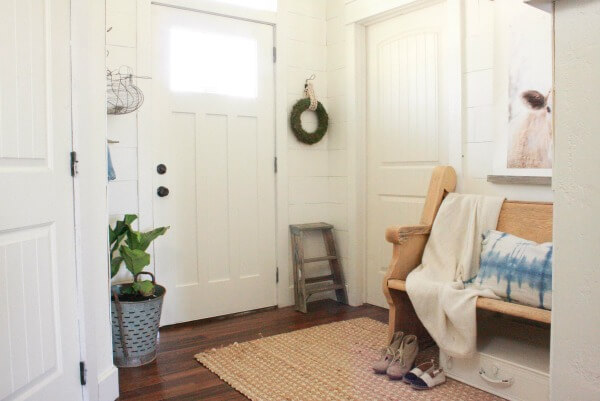 If you told me I could accomplish my farmhouse entry makeover for under $100 dollars I would have said you're crazy! But, guess what? I did!
