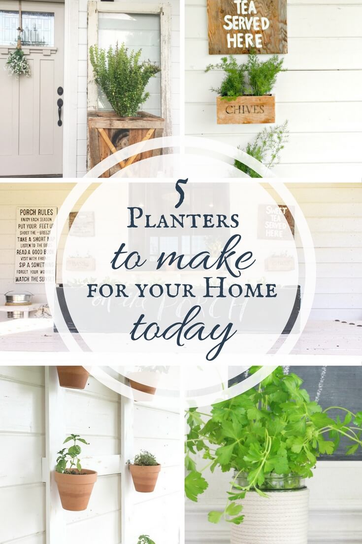 5 planters to make for you home today!