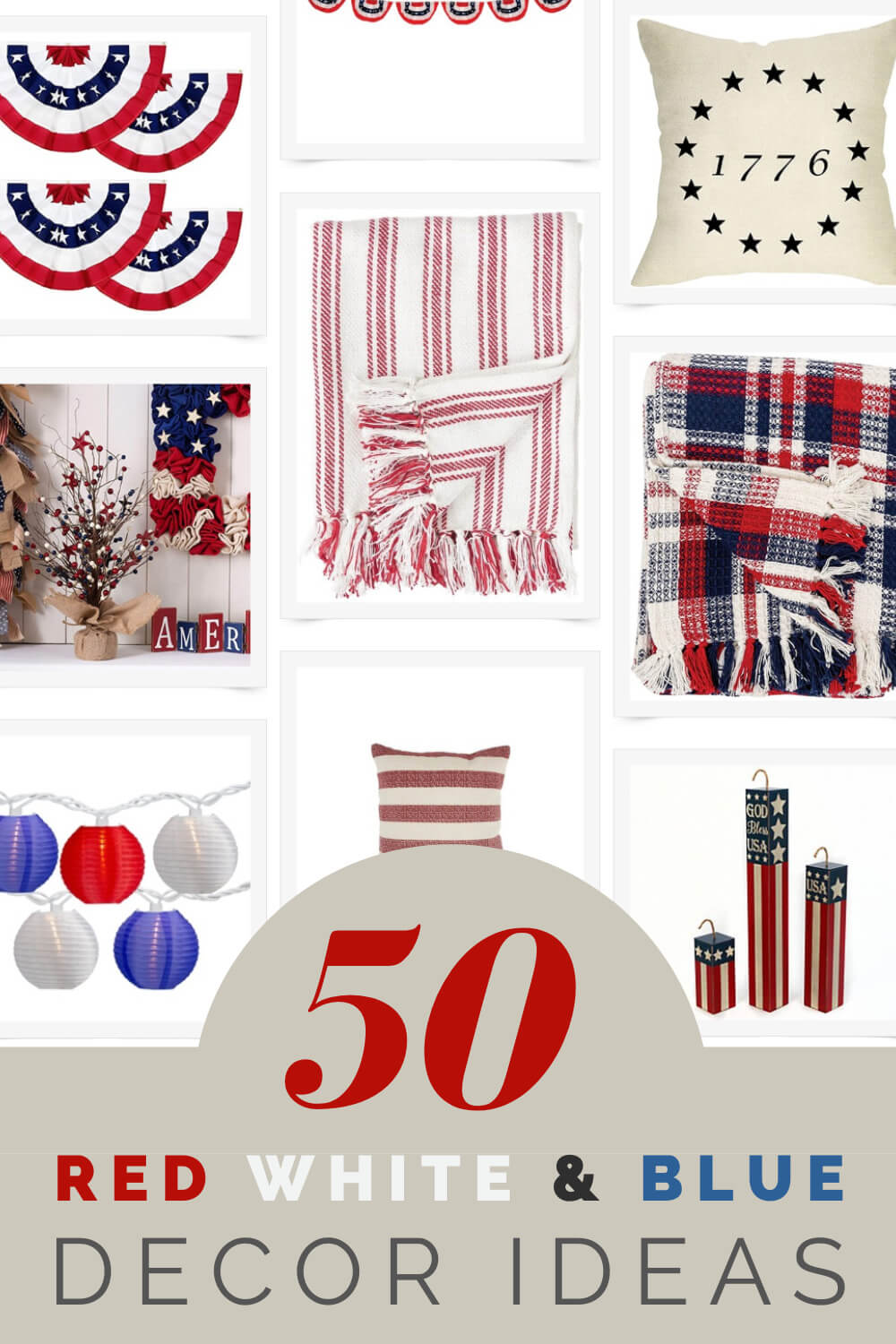 Its time to start planning for the 4th of July celebrations!I I have over 60 4th of July decorations to make your home look patriotic.