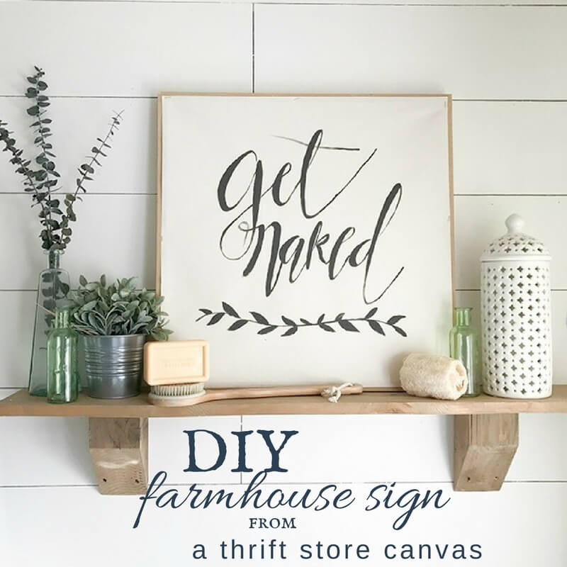 DIY Farmhouse Sign from a Thrift Store Canvas Print