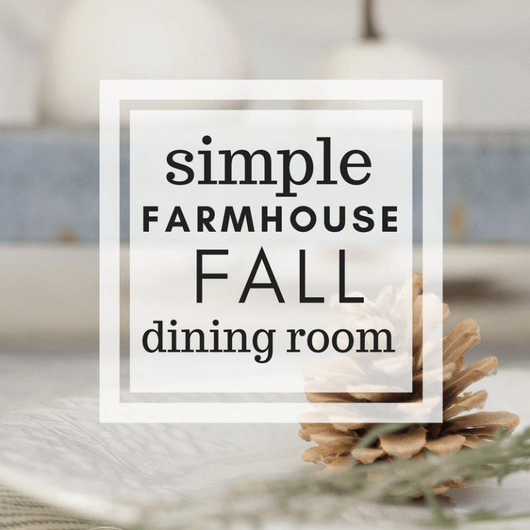 Simple Farmhouse Fall Dining Room Decor
