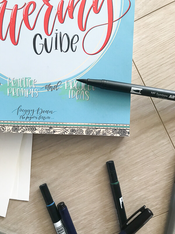 Grab a few Tombow dual brush pens and check out the ultimate beginners guide to handlettering.