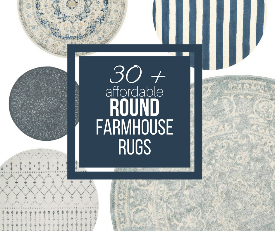 Affordable Farmhouse Style Round Rugs, Round Rugs For Kitchen