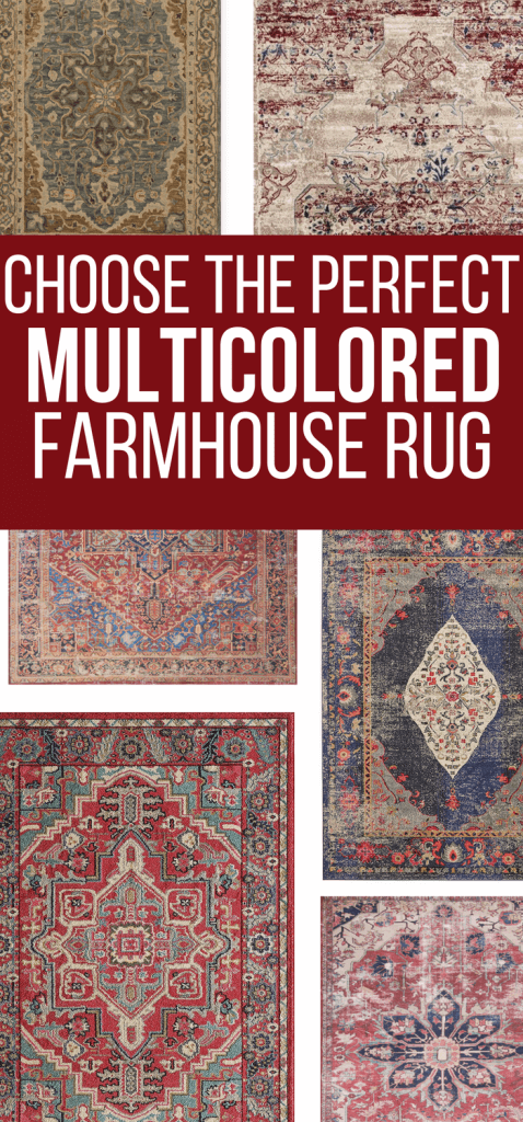 If you want to incorporate a bit of color into your farmhouse style decor, check out the huge collection of multicolored farmhouse area rugs for your home. #TwelveOnMain #rugs #farmhousestyle