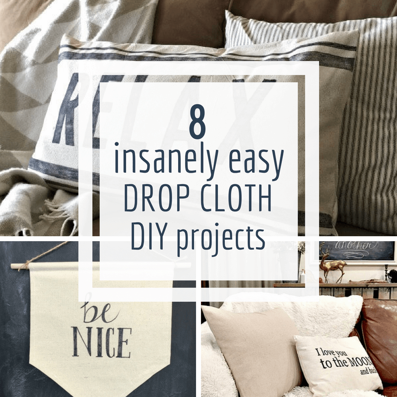 8 insanely easy painters canvas drop cloth DIY projects that you should do right now!