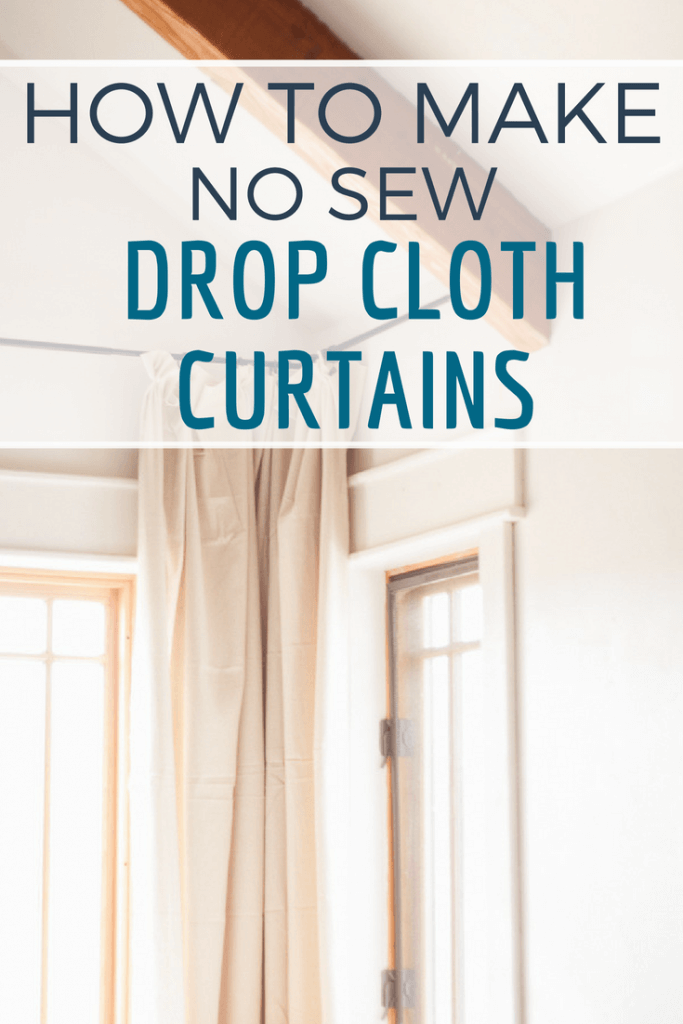 How to make the easiest no sew drop cloth curtains for your home! Check out this full tutorial and make some now! #TwelveOnMain #homedecor #