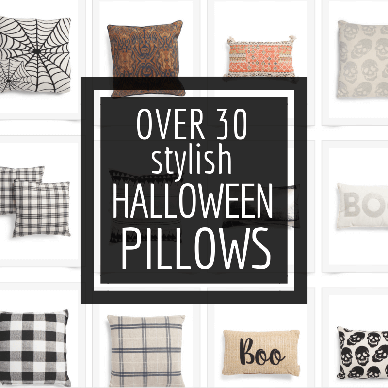 Choose from over 30 stylish Halloween pillows for your home!