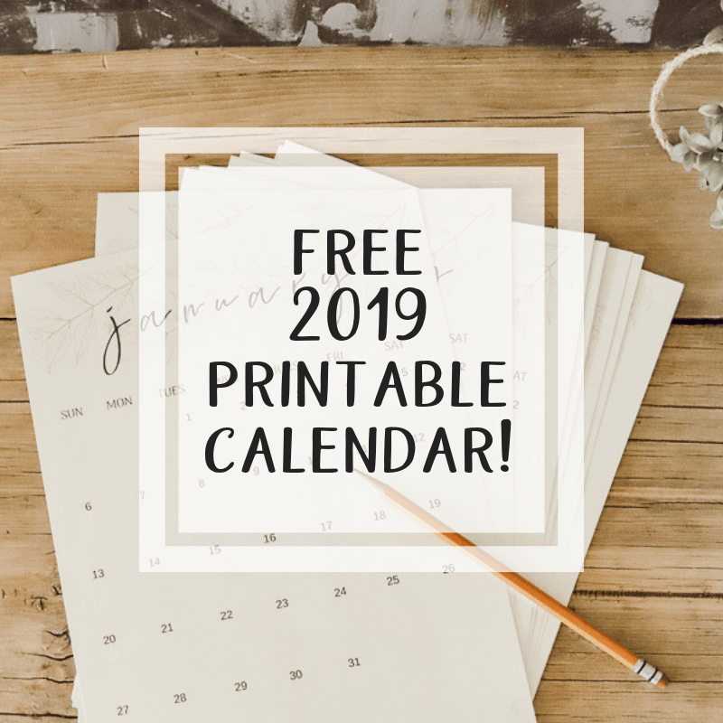 Get this FREE printable calendar now!