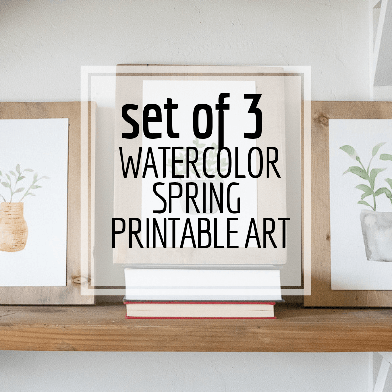 FREE Spring Inspired Hand Painted Watercolor Plant Printables