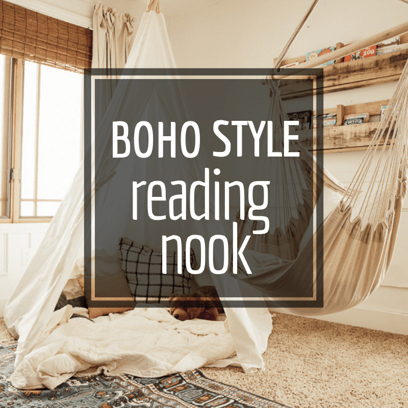 Boho Farmhouse Style Girls Reading Nook Ideas