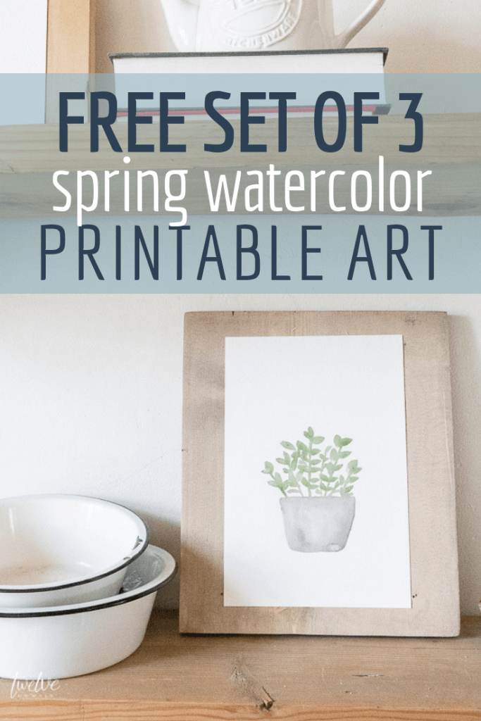 Set of 3 spring watercolor printables perfect for your home!