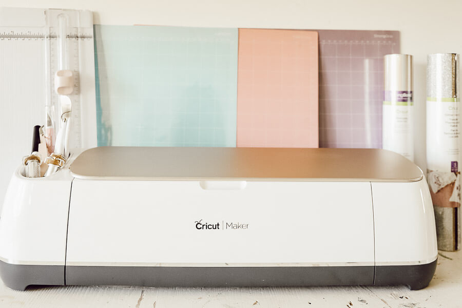 The Cricut Maker machine in rose gold.  Gorgeous and functional!