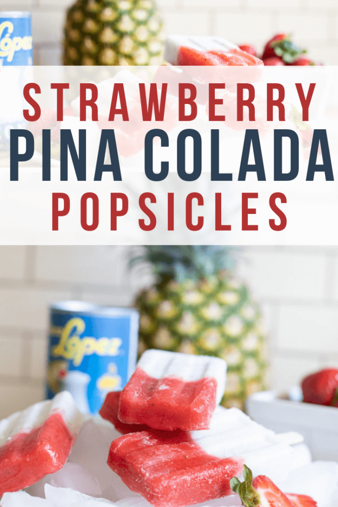 Strawberry Pina Colada popsicle recipe
