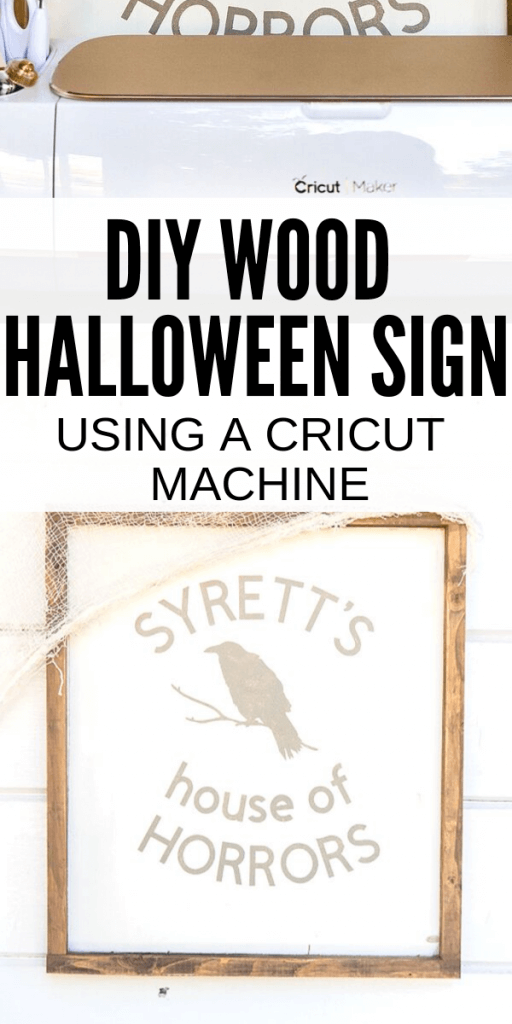 How to make an amazing wood Halloween sign! It's easy to make, and can be personalized to your own name using your Cricut Machine!