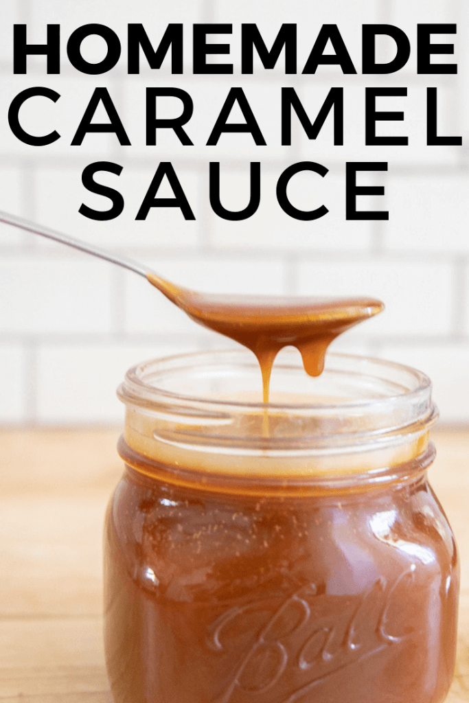 Homemade caramel sauce recipe.  Ooey gooey homemade caramel sauce?  Yes please!  Make this easy 3 ingredient caramel sauce right now!  Use it on ice cream, cakes, pies, or just with a spoon!  This is so easy to make and tastes so good, you will never go back to store bought!