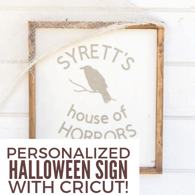 Personalized Stylish Halloween Sign Using My Cricut Products
