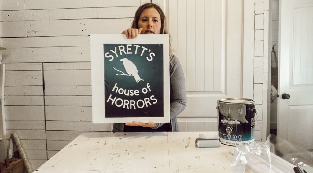 How to make an easy Halloween sign using a custom made stencil with your Cricut Maker