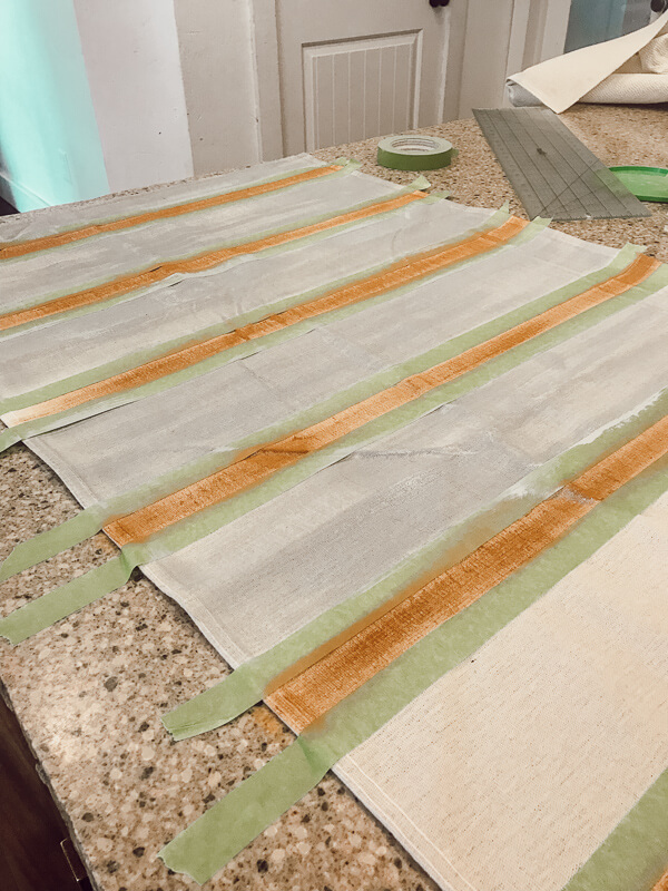 How to paint a custom rug using drop cloths