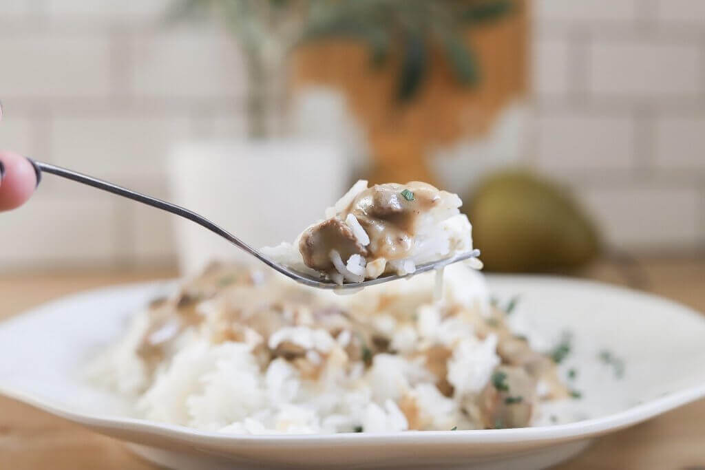 This is the most amazing beef stroganoff recipe you will even make! Make it in the oven, a slow cooker, or even the pressure cooker! Its my kids favorite!