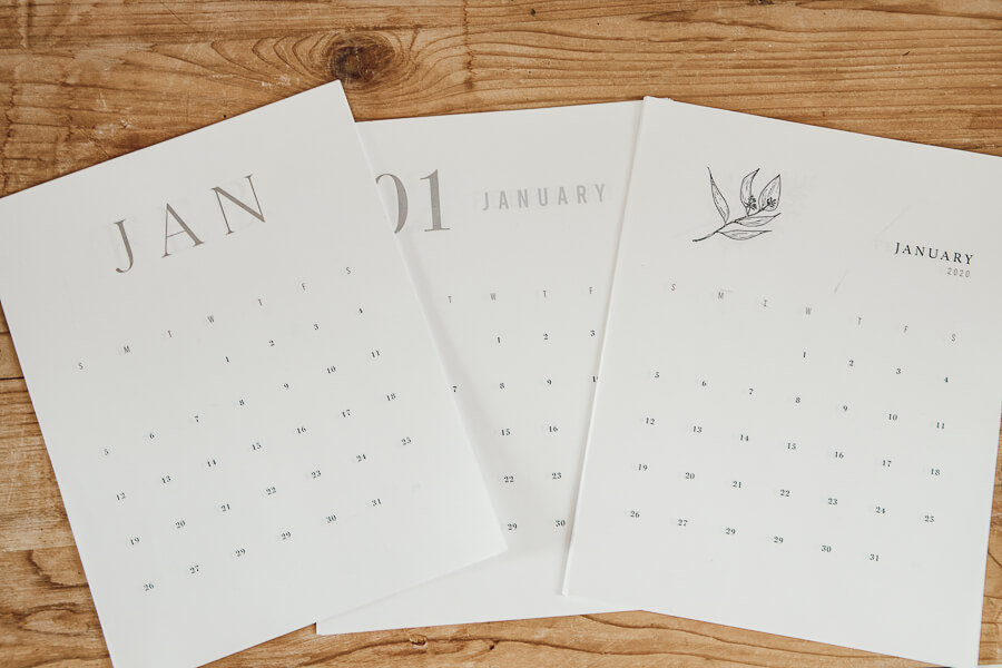 Get your free printable calendars for 2020!  its time, the new year is here, and its time to get organized.