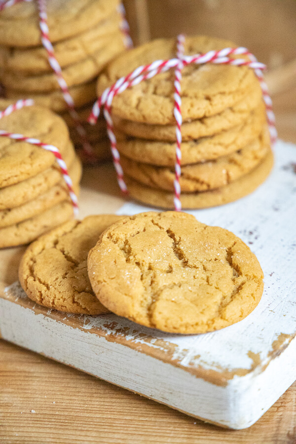 The ultimate Christmas cookie recipe. These ginger cookies are soft and chewy and so delicious! 