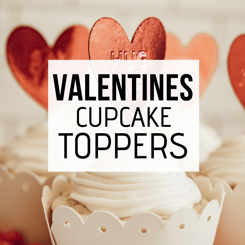 Make these cute Valentines cupcake toppers using a Cricut machine!