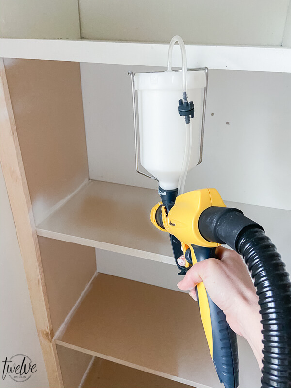 How to use a Wagner paint sprayer to paint office bookshelves