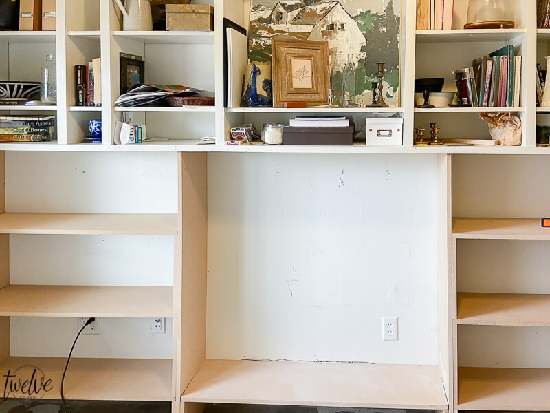 Office bookshelf makeover! Come see the final reveal!! its amazing!