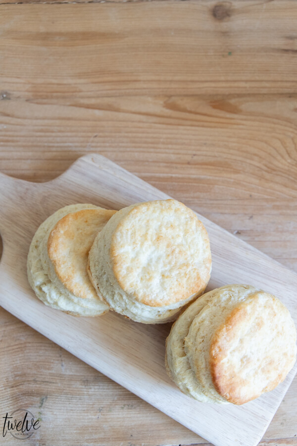 Can you believe these amazing flakey biscuits were made using my sourdough starter discard? These sourdough biscuits are so good and easily use up that discard so you do not have to dump it down the drain! These are the perfect addition to breakfast in the morning and you can whip them up in no time!