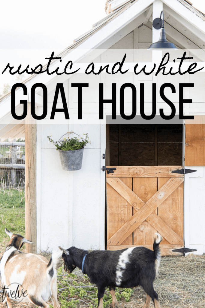 Check out this amazing simple and stylish white and rustic goat house!  Looking for goat shed ideas?