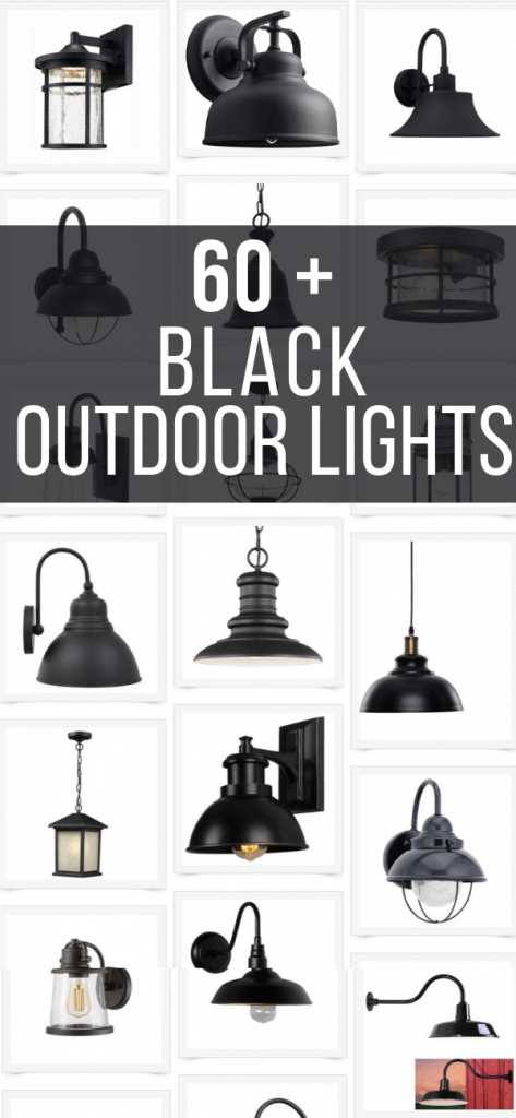 Gorgeous black outdoor lighting options for your homes exterior, your patio or even a she shed or greenhouse! Over 60 stylish black outdoor light fixtures to be inspired by!