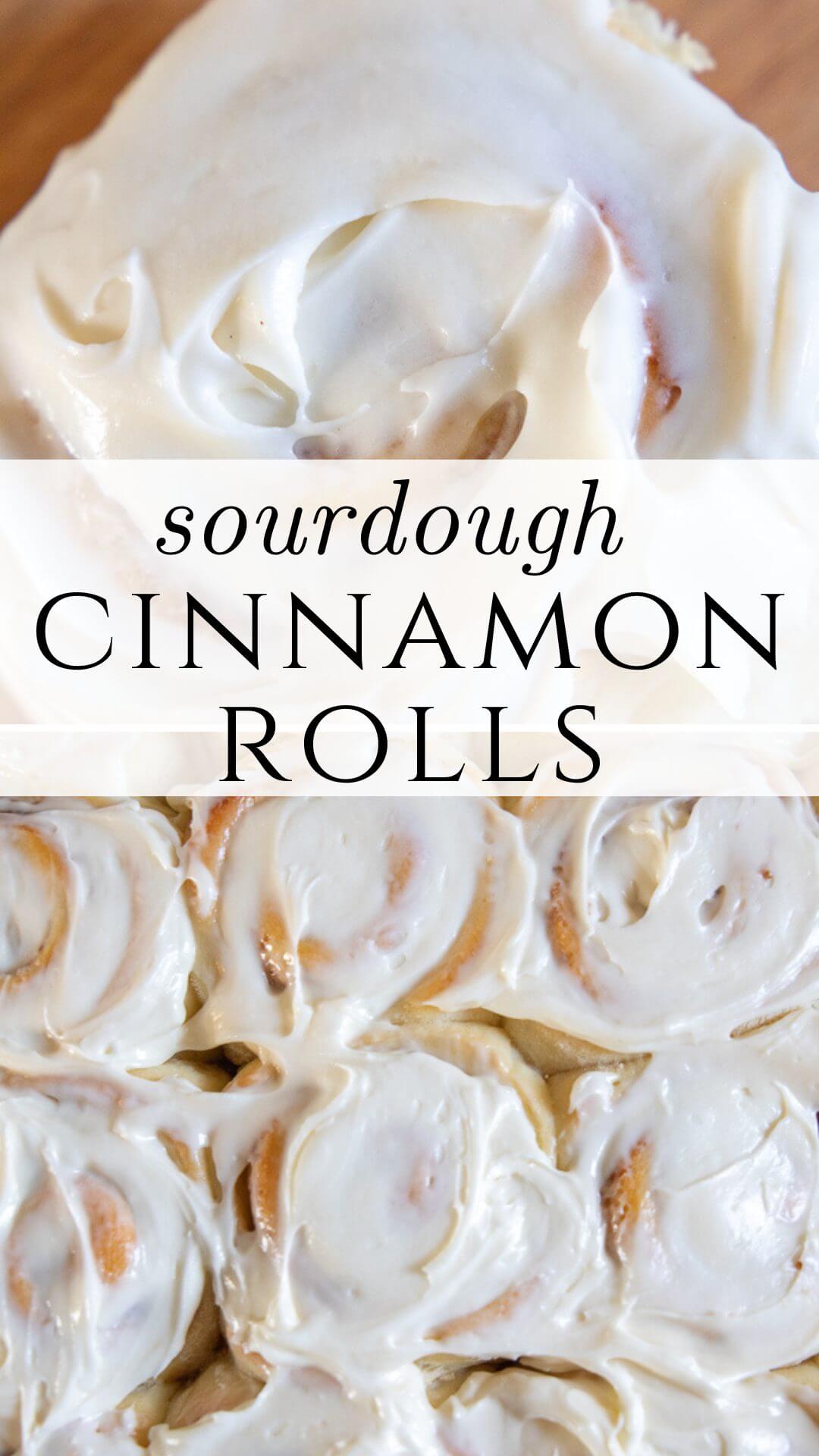 Oh my gosh these sourdough cinnamon rolls are amazing! They are light and fluffy and take less time to make than traditional sourdough breads. They are ooey, gooey, soft and fluffy. Pretty much the perfect treat. Topped with cream cheese frosting, these are amazing~