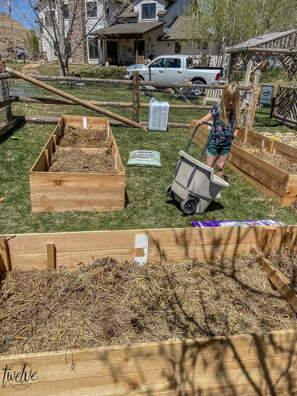 How to fill raised garden beds and save the amount of soil you will use!