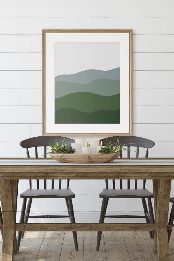 Get this gorgeous abstract landscape painting printable! This is the perfect piece of art for your home, in your entry, bedroom, or living space!