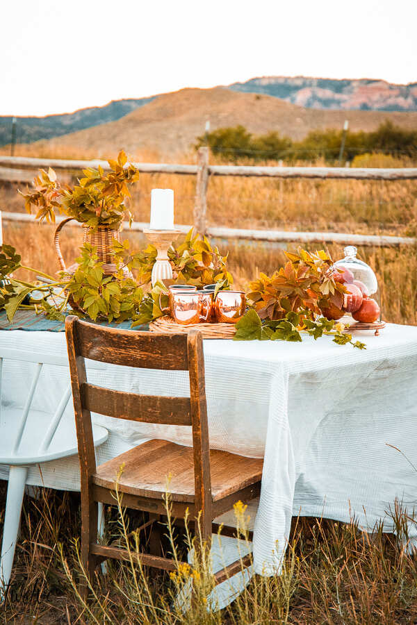 Gorgeous and Simple Outdoor Fall Table Decor - Twelve On Main