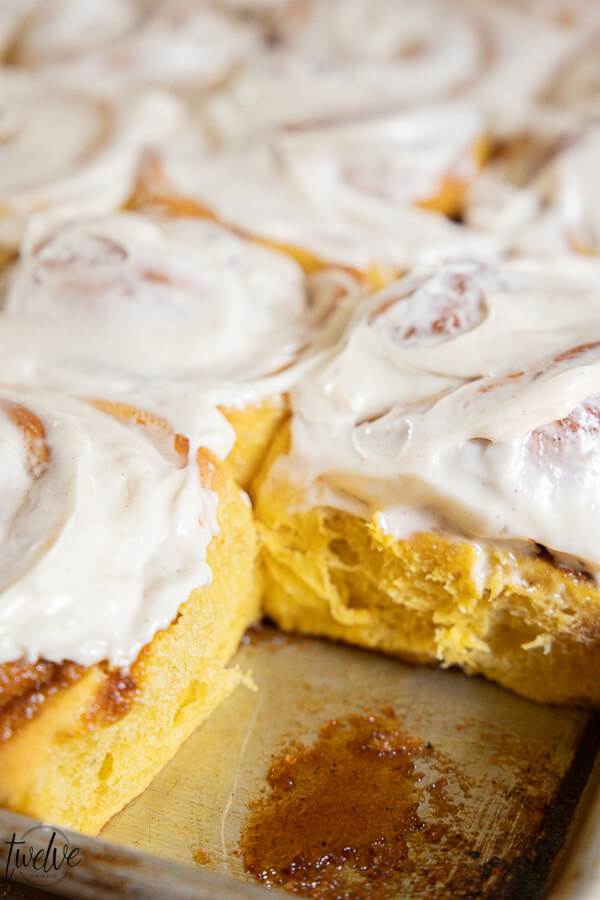 Amazing pumpkin cinnamon rolls are the perfect fall treat! Get the recipe right now!