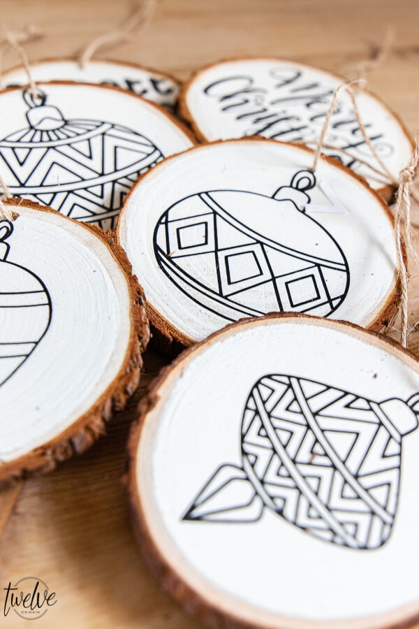 Want personalized Holiday gift ideas? How about some cute personalized Christmas ornaments that you can make with a Cricut machine. I made these cute Christmas ornaments using wood rounds, and created the designs that were cut on my Cricut Maker.